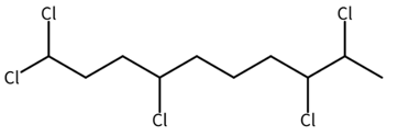 �}1�@SCCPs�̍\�����̈��(C10 H17 Cl5)